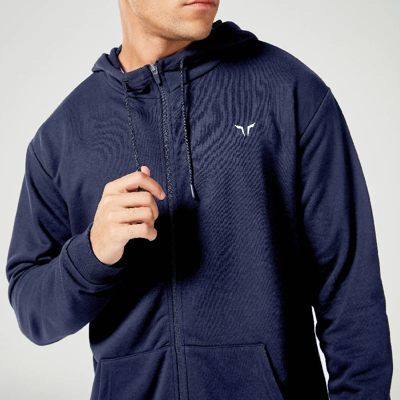 Essential Zipped Hoodie - Navy