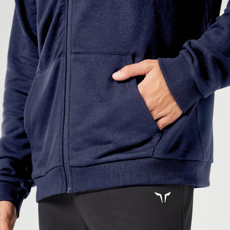 Essential Zipped Hoodie - Navy