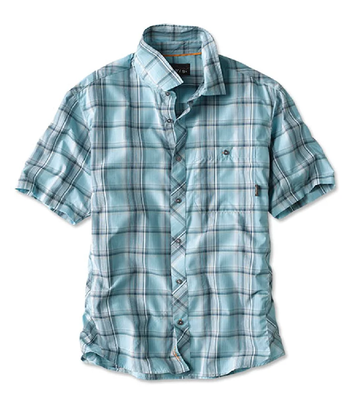 Exploded Plaid Short-Sleeved Camp Shirt