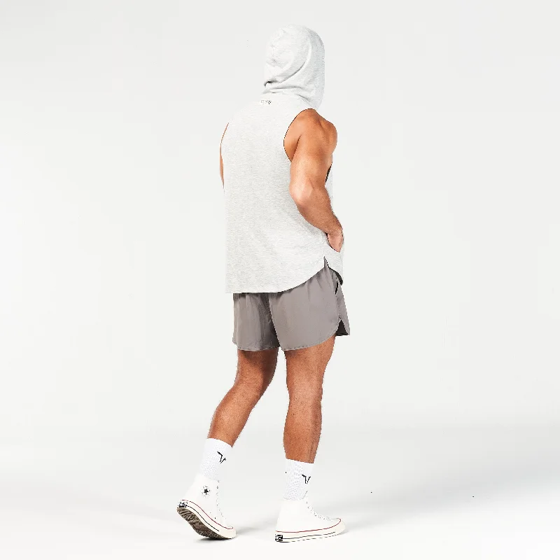 Golden Era New School Hooded Tank - Light Grey Marl