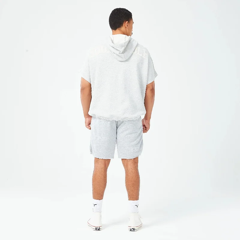 Golden Era Throwback Hoodie - Light Grey Marl