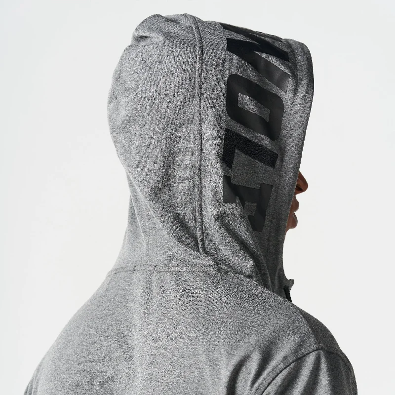 Hustle Cut Off Hoodie - Black Marl