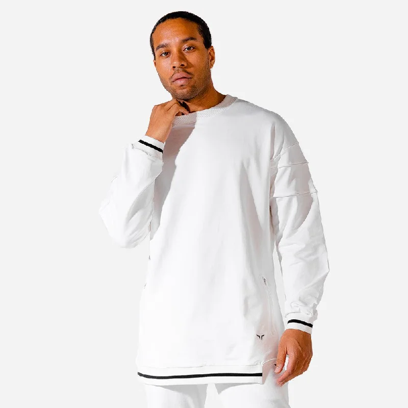 Hybrid Oversize Sweatshirt - White