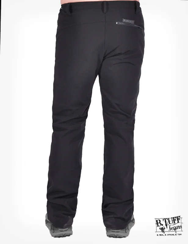 Mens Black Cotton Blend Jeans Work Hard Play Hard