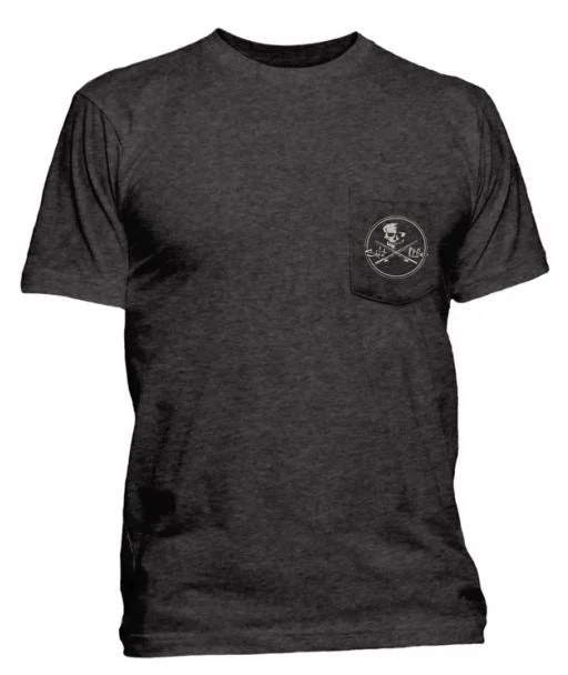 Men's Skull And Poles Pocket Tee Shirt