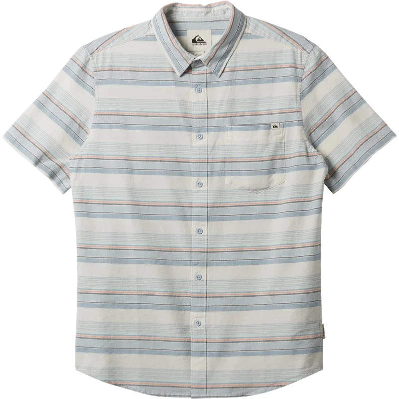 Men's Oxford Stripe Classic Short Sleeve Woven Shirt