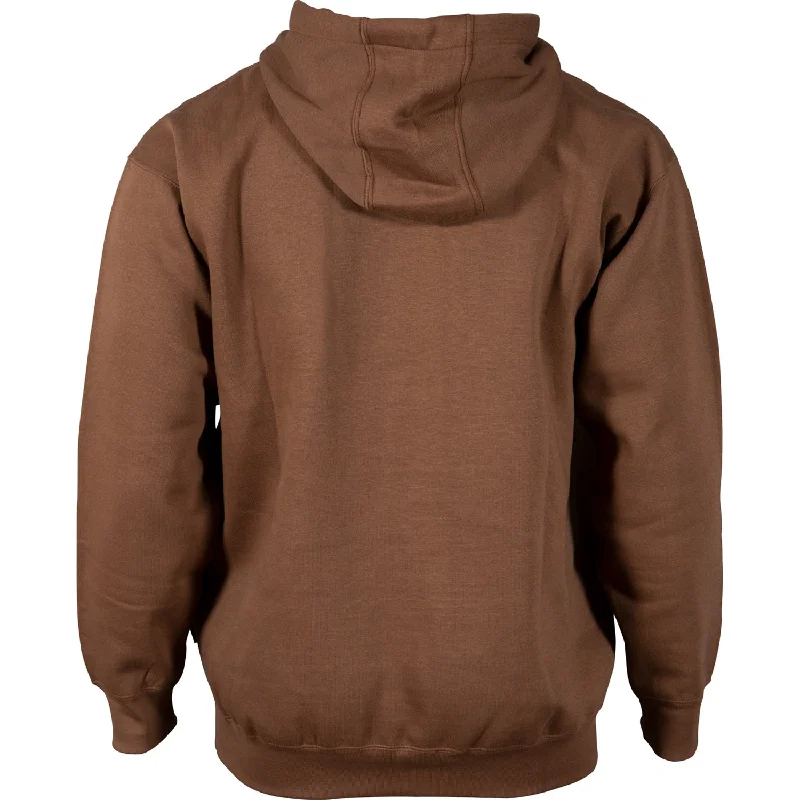 Rocky Mens Worksmart Hooded Sweatshirt Brown Cotton Blend Hoodie