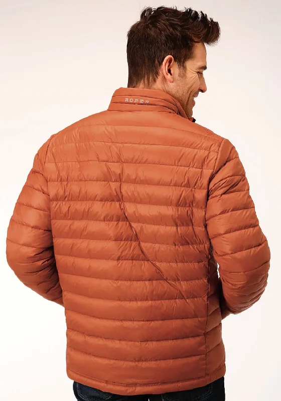 Roper Mens Rust Nylon Down Coated Jacket