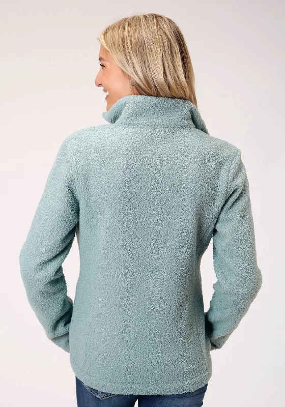 Roper Womens Mint Polyester Faux Lamb Fur Jacket