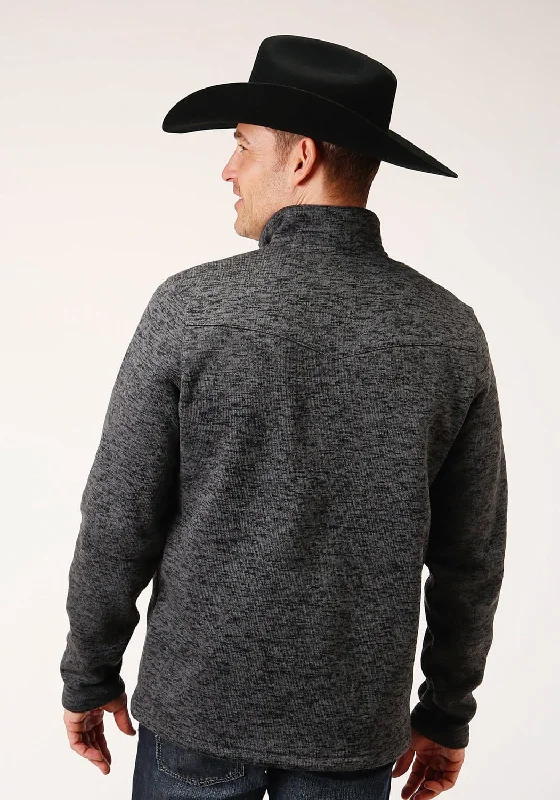 Stetson Mens Grey Polyester Bonded Knit Sweater