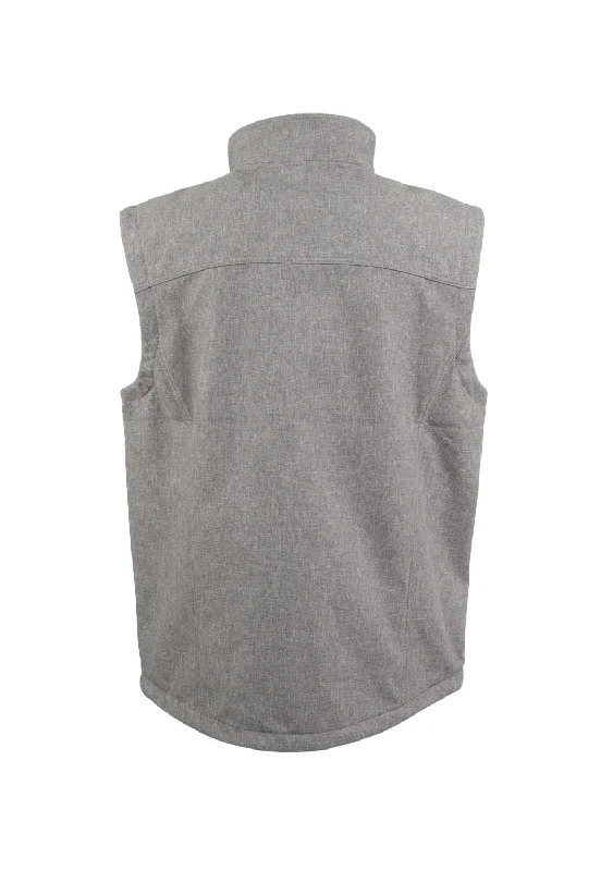 STS Ranchwear Mens Weston Heather Gray Poly/Spandex Softshell Vest