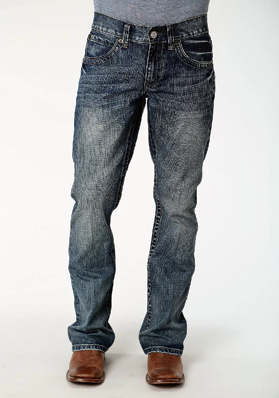 Tin Haul 1206 Mens Blue 100% Cotton Deep V Jeans