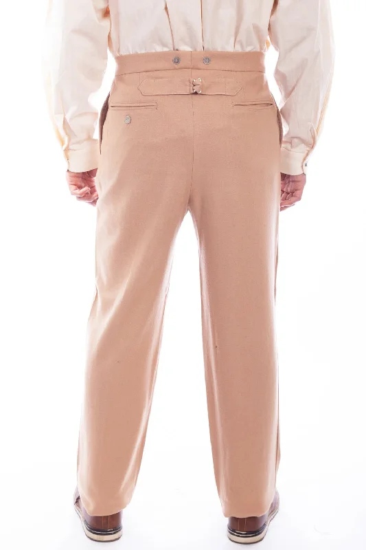 Wahmaker Mens Tan Wool Blend USA Trousers