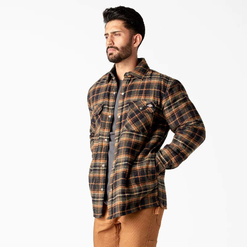 Dickies Men's Sherpa Lined Flannel Shirt Jac