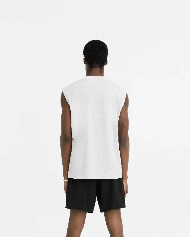 Initial Boxy Tank - Ice Grey Marl