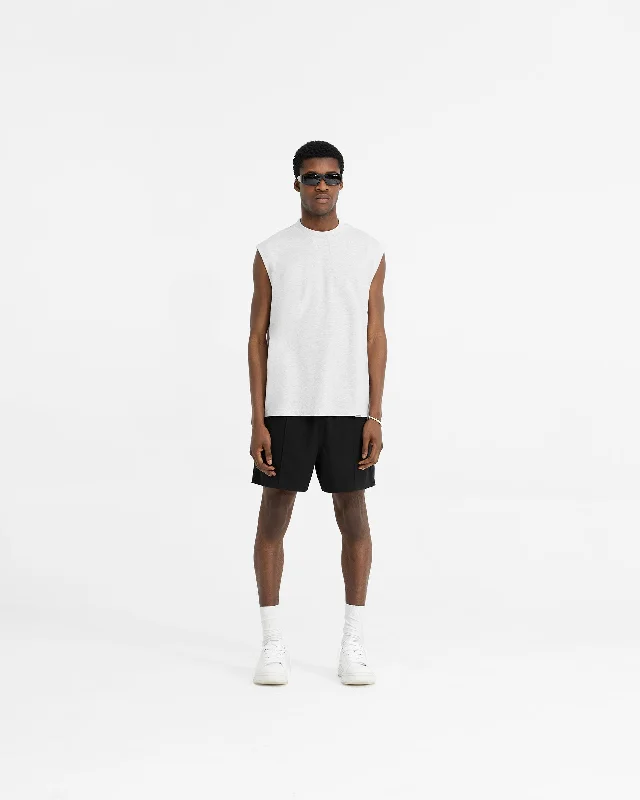 Initial Boxy Tank - Ice Grey Marl