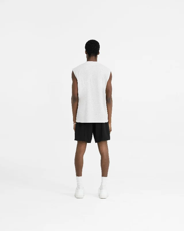 Initial Boxy Tank - Ice Grey Marl