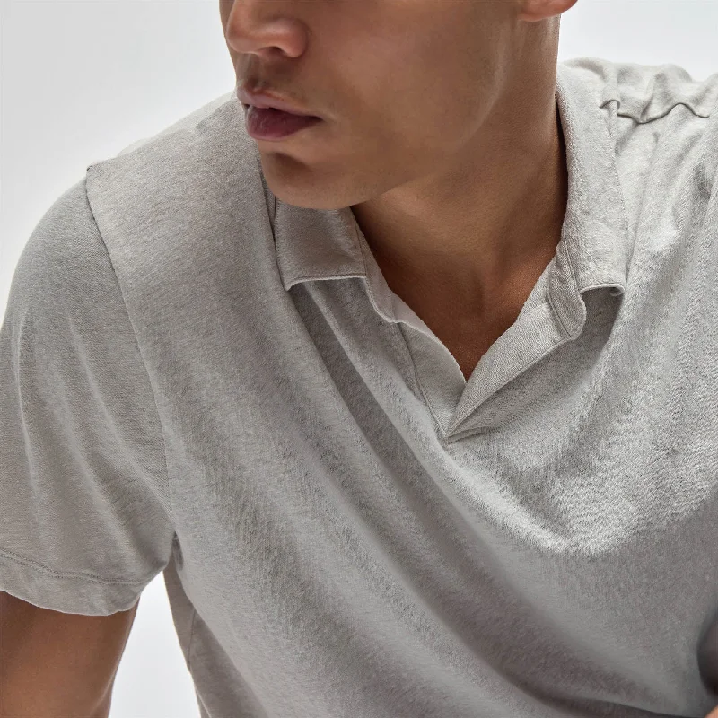 Recycled Cotton Jersey Polo - Salt