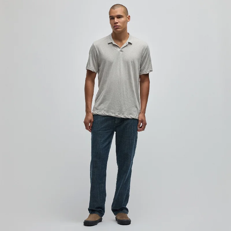 Recycled Cotton Jersey Polo - Salt