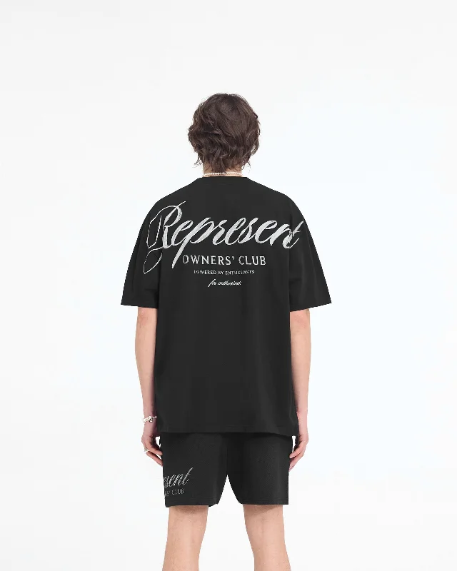 Represent Owners Club Script T-Shirt - Black