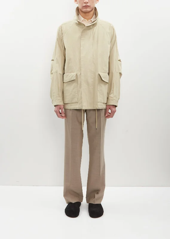 Washed Hard Twist Canvas Blouson