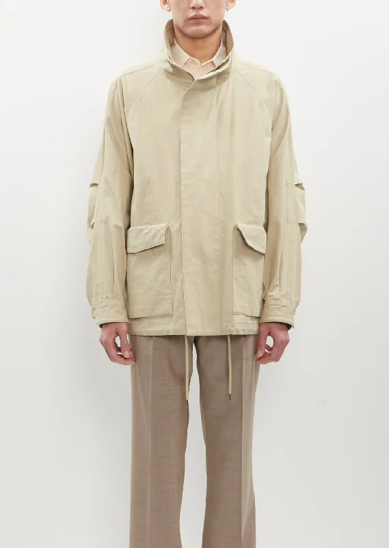 Washed Hard Twist Canvas Blouson