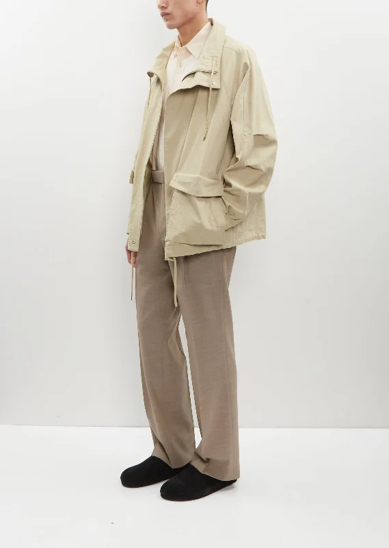 Washed Hard Twist Canvas Blouson